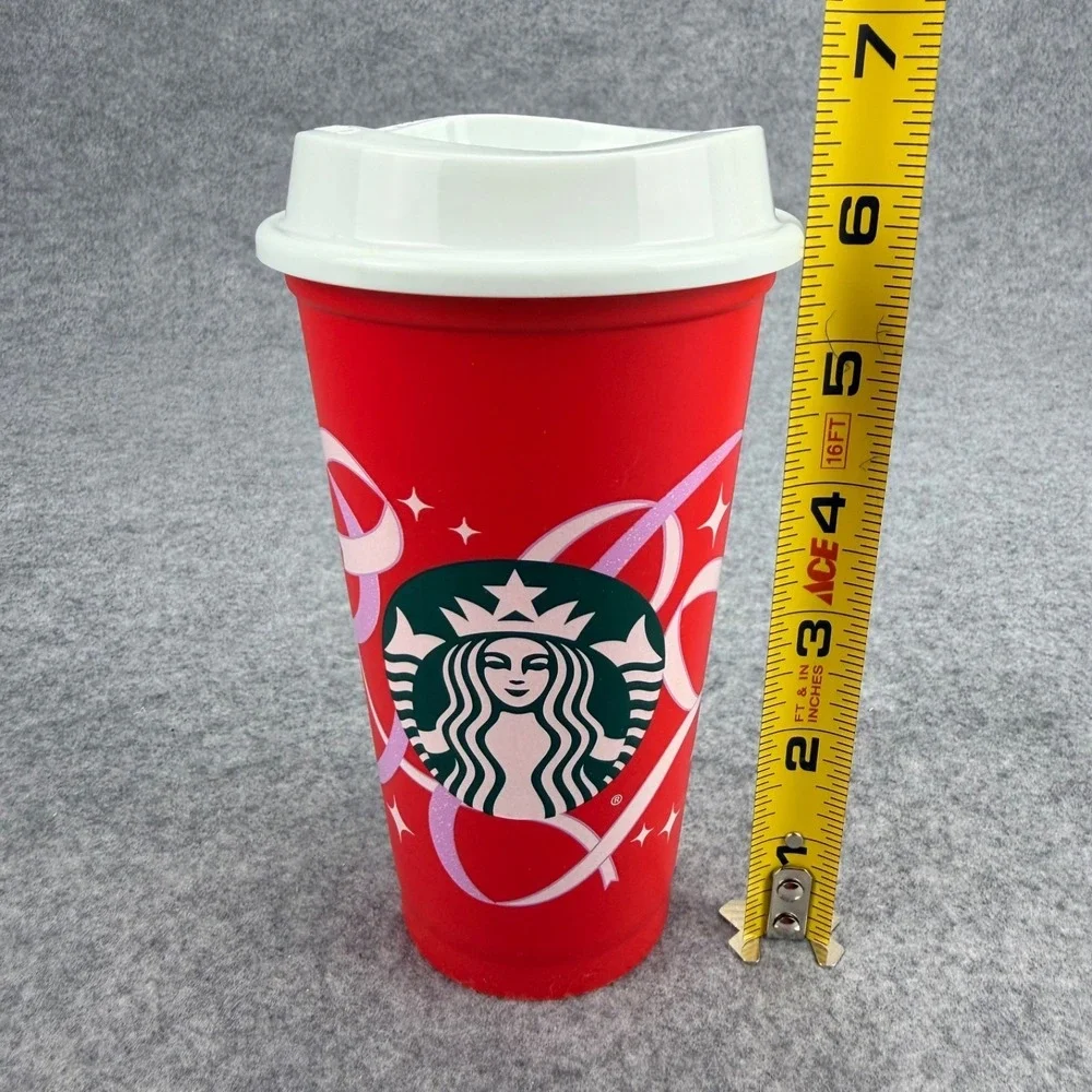 Starbucks 2021 50 Years Celebrate Coffee 16 fl oz Reusable Cup Red White Lid